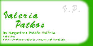 valeria patkos business card